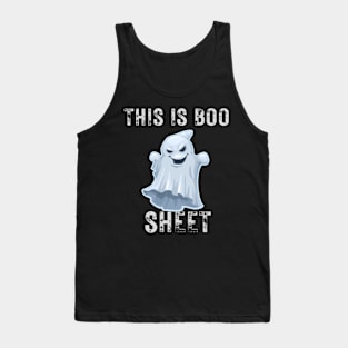 This Is Boo Sheet Ghost Retro Halloween Costume Tank Top